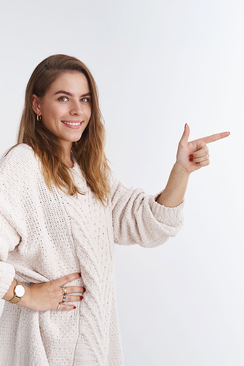 Woman choosing hire machine